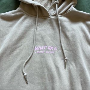 white fox beige hoodie